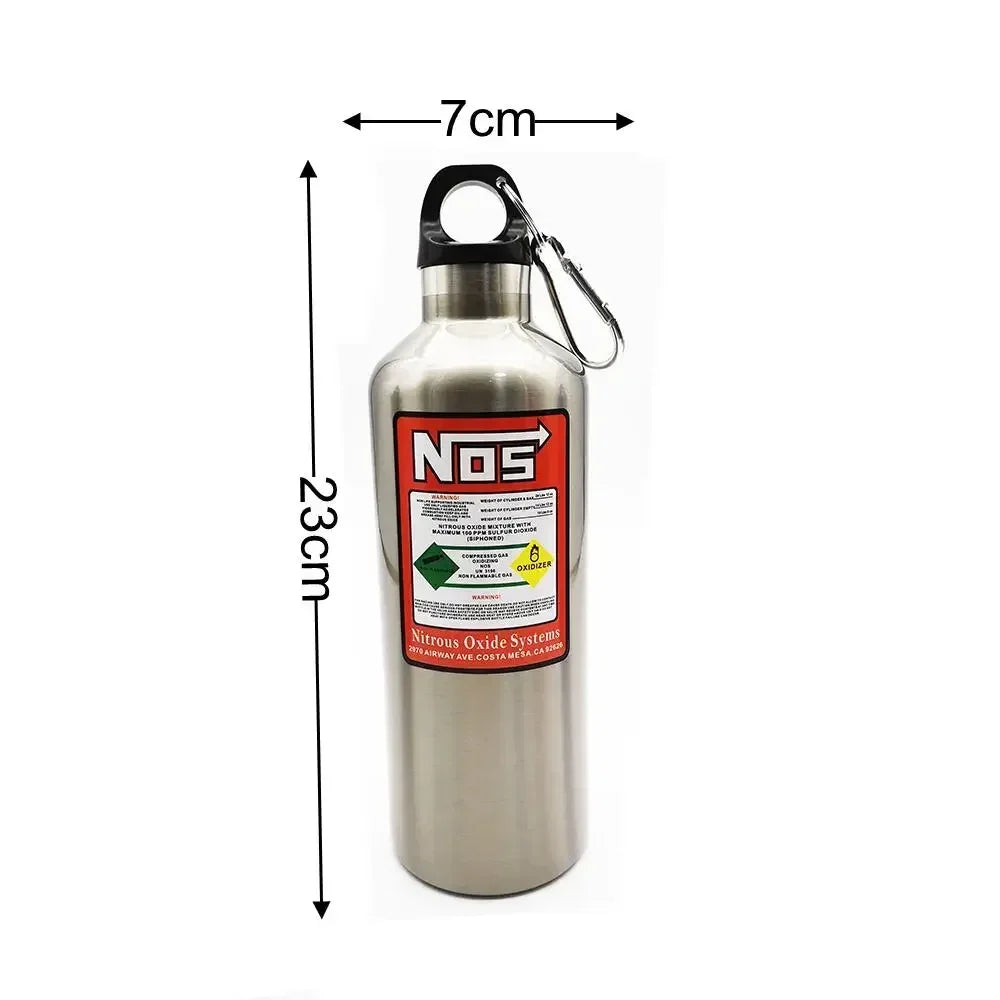 NOS Water Bottle Motorcycles Car Insulation Cup 500ML Stainless Racing Style Car Interior Decoration Accessories Nos Thermos Cup
